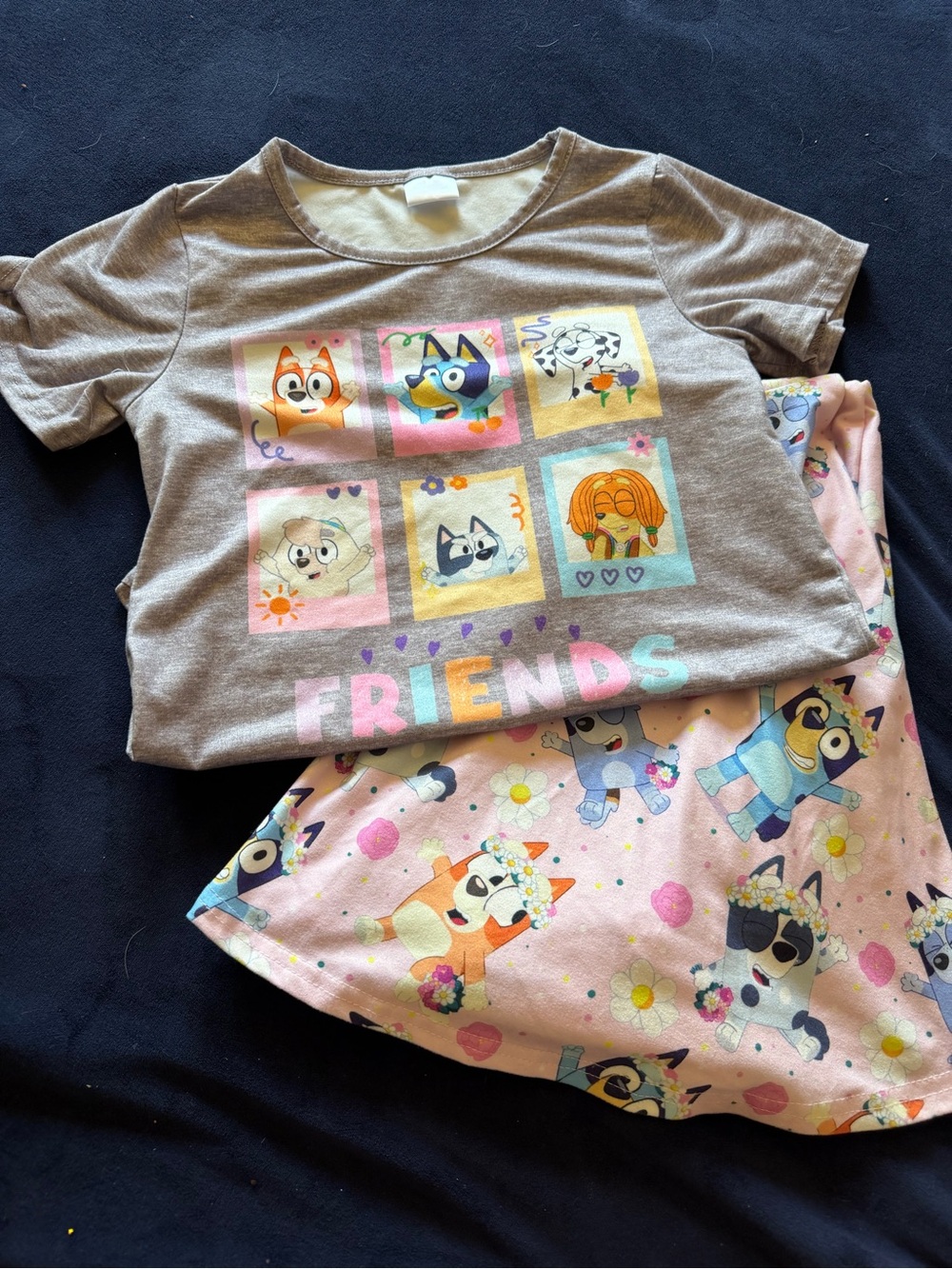 Adorable Girls Bluey  and friends  Bells outfit